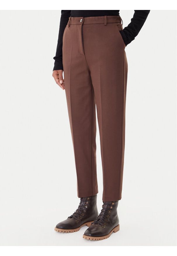 ViCOLO Spodnie materiałowe TF0229 Brązowy Regular Fit. Kolor: brązowy. Materiał: wiskoza