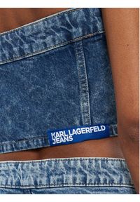 Karl Lagerfeld Jeans Top 241J1600 Niebieski Slim Fit. Kolor: niebieski. Materiał: bawełna