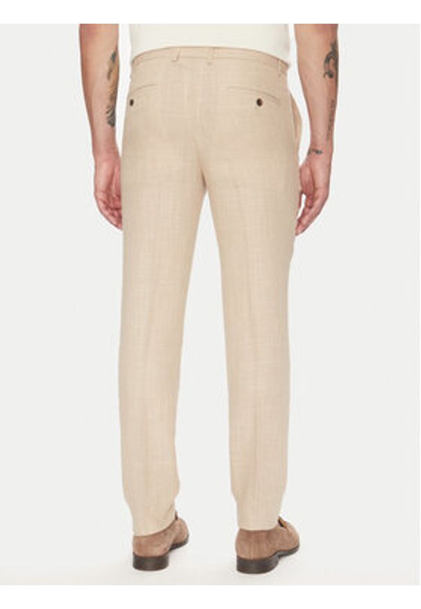 Lindbergh Garnitur 30-606060 Beżowy Slim Fit. Kolor: beżowy. Materiał: syntetyk