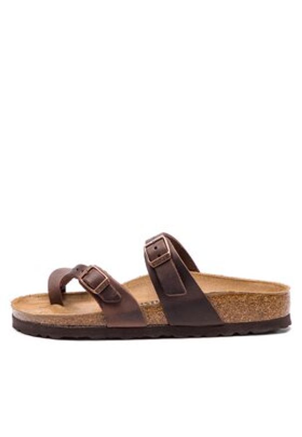 Birkenstock Japonki Mayari 0071023 Brązowy. Kolor: brązowy. Materiał: skóra, nubuk