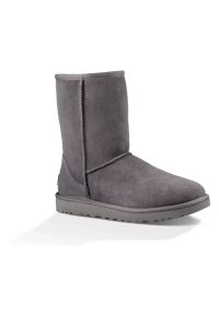 Ugg - UGG W Classic Short II Buty zimowe damskie. Okazja: na plażę, na co dzień. Kolor: srebrny. Materiał: zamsz, materiał, wełna. Szerokość cholewki: normalna. Sezon: zima. Styl: młodzieżowy, elegancki, casual, klasyczny #3