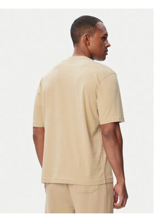 Hugo - HUGO T-Shirt Nadero 50566032 Beżowy Regular Fit. Kolor: beżowy. Materiał: bawełna
