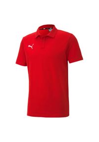 Podkoszulek Puma teamGOAL 23 Casuals Polo, Mężczyźni. Typ kołnierza: polo. Kolor: czerwony. Materiał: materiał, bawełna. Sport: piłka nożna