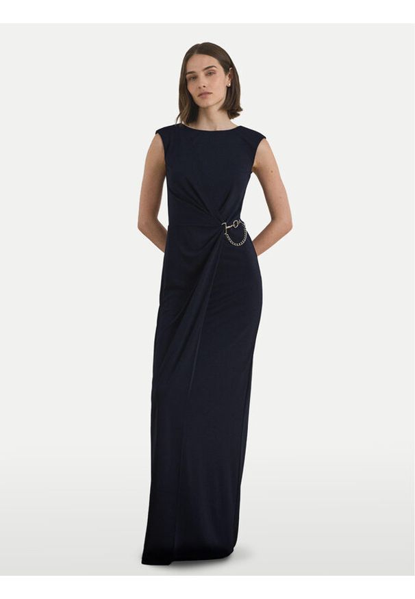 Lauren Ralph Lauren - LAUREN RALPH LAUREN Sukienka wieczorowa 253979877001 Granatowy Slim Fit. Kolor: niebieski. Materiał: syntetyk. Styl: wizytowy
