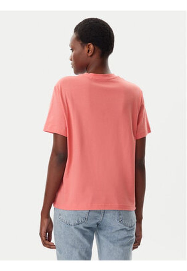 Mustang T-Shirt Floris 1016145 Koralowy Relaxed Fit. Kolor: pomarańczowy. Materiał: bawełna
