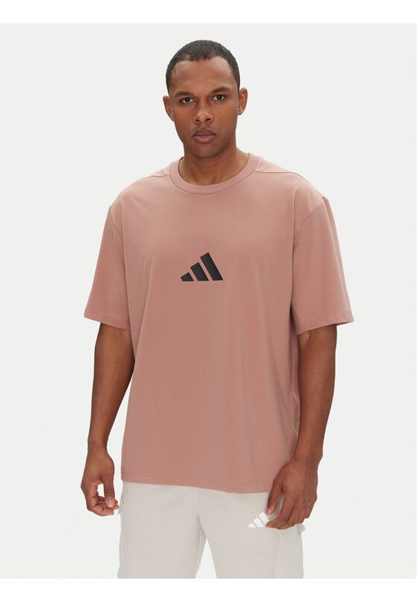 Adidas - adidas T-Shirt Z.N.E. JC5480 Różowy Loose Fit. Kolor: różowy. Materiał: syntetyk