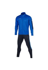 ZINA - Dres do piłki nożnej męski Zina Contra meczowy. Kolor: niebieski. Materiał: dresówka. Sport: piłka nożna