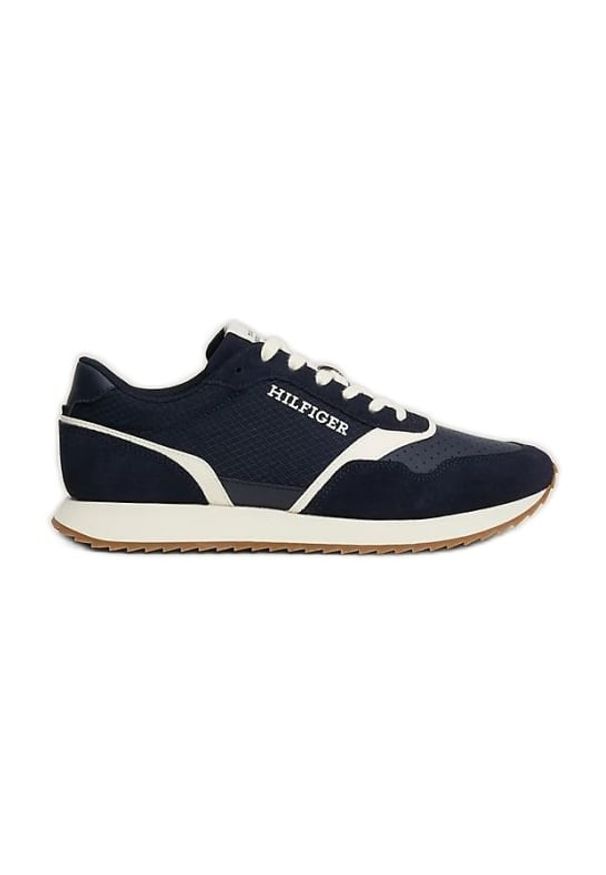 TOMMY HILFIGER - Buty Tommy Hilfiger Runner Evo Colorama Mix M FM0FM04960DW5 niebieskie. Okazja: na co dzień. Kolor: niebieski. Materiał: skóra, guma, materiał. Szerokość cholewki: normalna