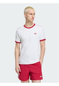 Adidas - adidas T-Shirt Drop Needle 3 Stripes Tee KS7449 Biały Regular Fit. Kolor: biały. Materiał: bawełna #1