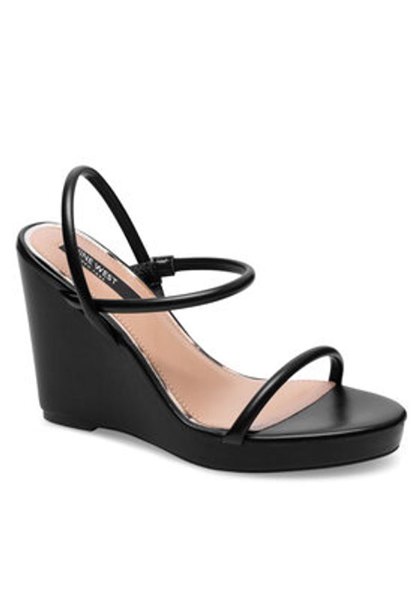 Nine West Sandały WFA2624-1 Czarny. Kolor: czarny. Materiał: syntetyk