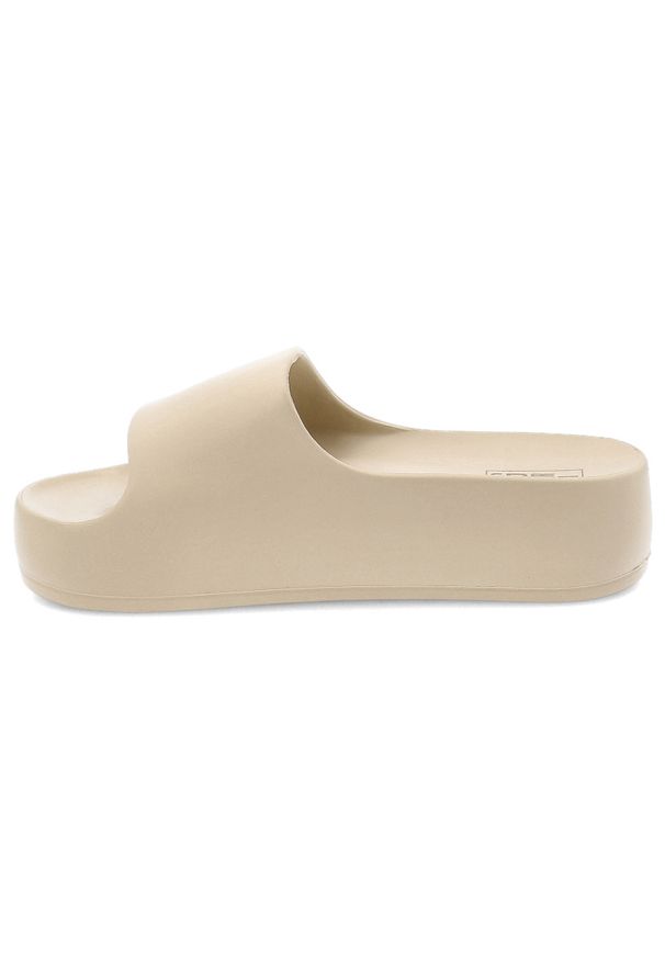 Big-Star - Beżowe Klapki Big Star Wygodne Obuwie Damskie Na Platformie. Okazja: na plażę, na co dzień. Kolor: beżowy. Sezon: lato. Obcas: na platformie. Styl: casual