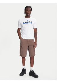 Kappa T-Shirt 351U8KW 001 Biały Regular Fit. Kolor: biały. Materiał: bawełna #5