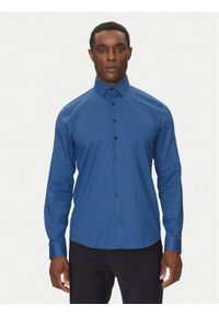 Calvin Klein Koszula K10K114298 Niebieski Slim Fit. Kolor: niebieski. Materiał: syntetyk