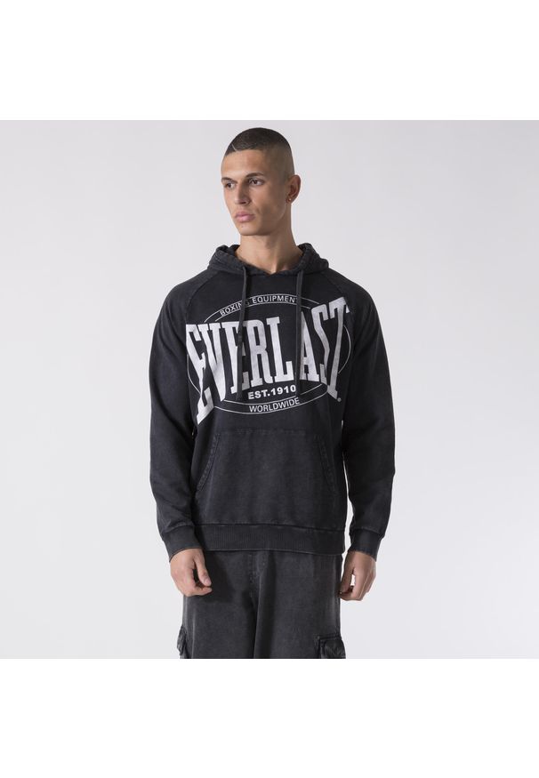EVERLAST - Bluza Z Kapturem Do Treningu I Boksu Czarny Bawelna. Typ kołnierza: kaptur. Kolor: czarny. Materiał: dzianina. Sport: fitness