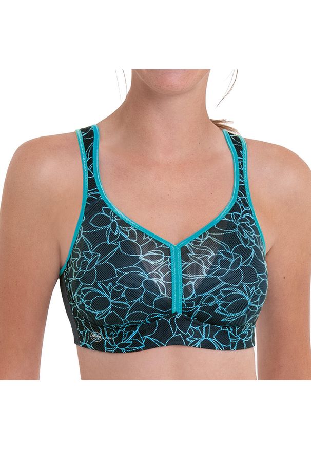 ANITA ACTIVE - Stanik do biegania Air Control mit Delta Pad z wysoki poziomem podtrzymywania. Kolor: niebieski. Materiał: poliester, elastan, poliamid. Sport: bieganie