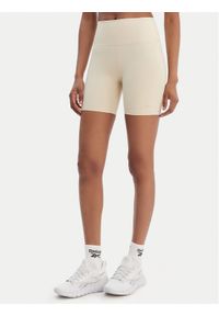 Reebok Szorty sportowe Reebok x Ewa Chodakowska Basia RK25618CCW Beżowy Slim Fit. Kolor: beżowy. Materiał: syntetyk #1