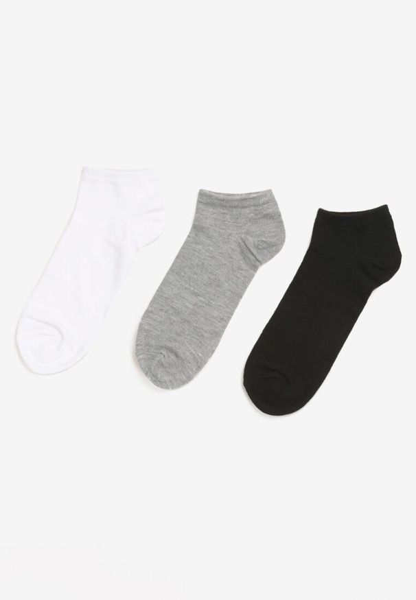 Born2be - 3-Pack Biało-Czarnych Skarpet Męskich Abdiel. Kolor: czarny, wielokolorowy, biały. Materiał: dzianina