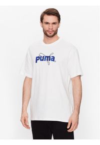 Puma T-Shirt Team Graphic 538256 Biały Relaxed Fit. Kolor: biały. Materiał: bawełna #1