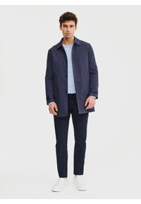 Pako Lorente - PAKO LORENTE – Wiosenny płaszcz męski w kolorze granatowym. Kolor: niebieski. Materiał: bawełna, poliester. Sezon: wiosna. Styl: elegancki #3