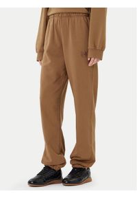 Pinko - PINKO Spodnie dresowe Pazzo 105508 A2RB Brązowy Regular Fit. Kolor: brązowy. Materiał: bawełna