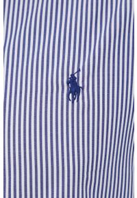 Polo Ralph Lauren Koszula bawełniana męska kolor granatowy slim z kołnierzykiem klasycznym. Typ kołnierza: polo, kołnierzyk klasyczny. Kolor: niebieski. Materiał: bawełna. Styl: klasyczny