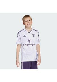 Adidas - Koszulka Manchester United 25/26 Away Kids. Kolor: biały. Sport: piłka nożna
