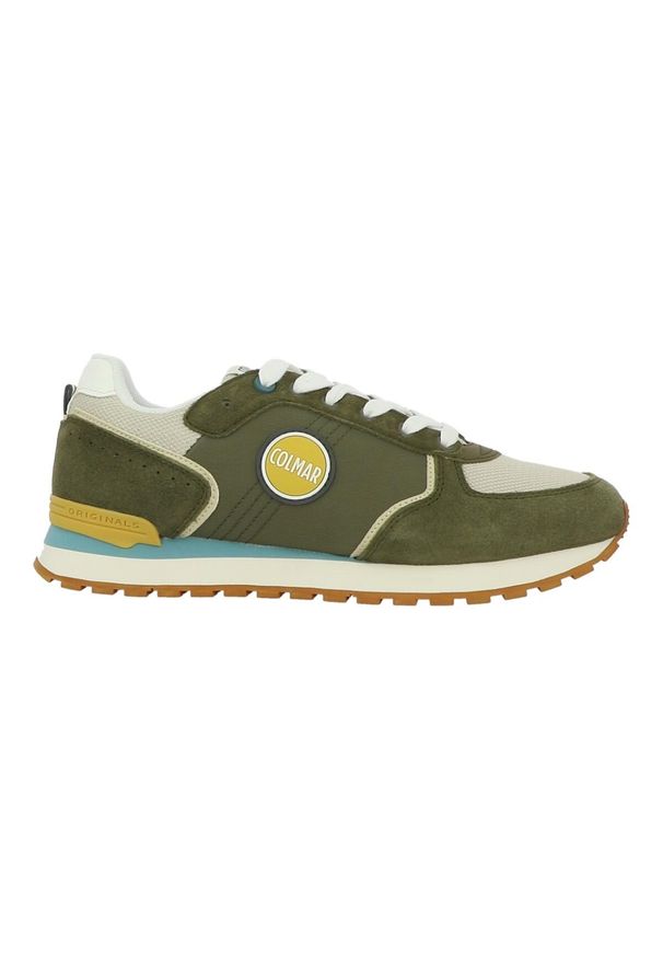 Buty do chodzenia męskie Colmar Travis Block. Zapięcie: sznurówki. Kolor: żółty, wielokolorowy, zielony. Materiał: guma, skóra, tkanina, materiał, syntetyk. Szerokość cholewki: normalna. Sport: turystyka piesza