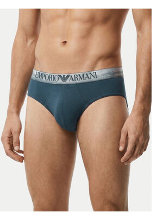 Emporio Armani Underwear Komplet slipów EM000258 AF18886 MB396 Granatowy. Kolor: niebieski. Materiał: bawełna