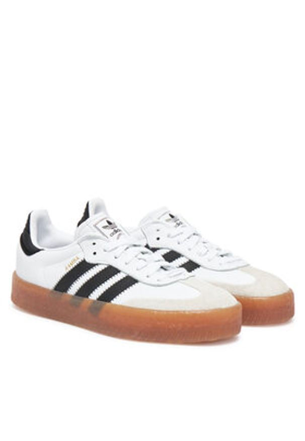 Adidas - adidas Sneakersy Sambae JI1349 Biały. Kolor: biały. Materiał: skóra