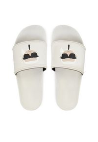 Karl Lagerfeld - KARL LAGERFELD Klapki KL70005 Biały. Kolor: biały. Materiał: skóra