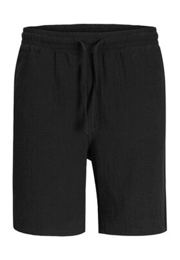 Jack & Jones Komplet koszula i szorty materiałowe Easter 12281255 Czarny Relaxed Fit. Kolor: czarny. Materiał: bawełna