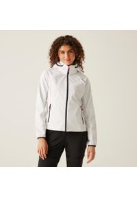 Regatta - Bourde damski softshell. Kolor: biały. Materiał: softshell. Sport: turystyka piesza #1