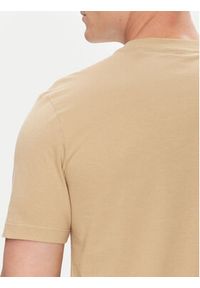 Hugo - HUGO T-Shirt Dusplit 50542784 Beżowy Regular Fit. Kolor: beżowy. Materiał: bawełna