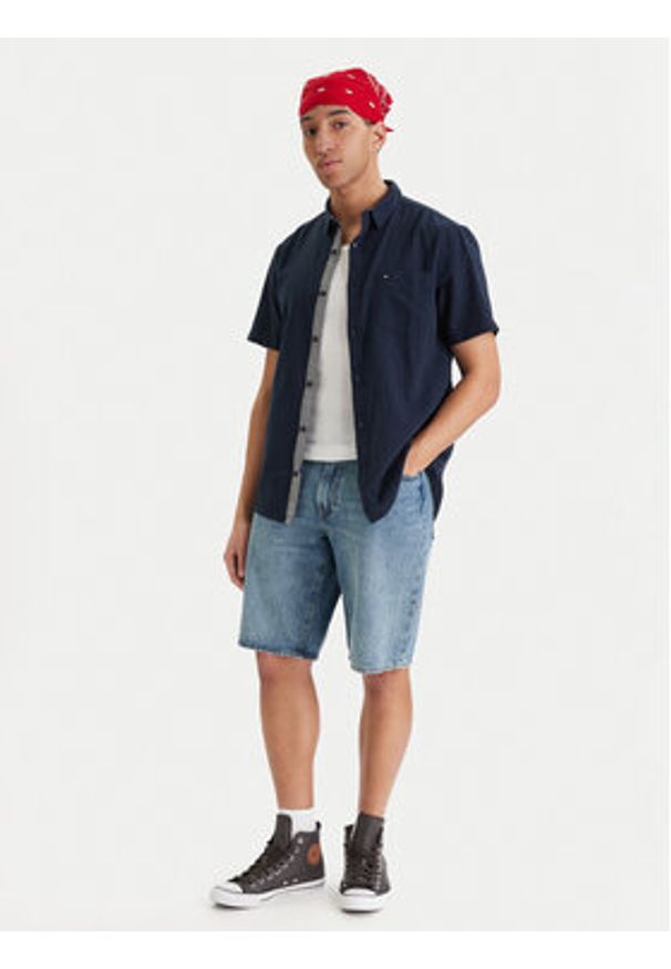 Quiksilver Koszula Time Box EQYWT04622 Granatowy Regular Fit. Kolor: niebieski. Materiał: bawełna