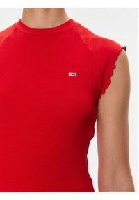 Tommy Jeans Sukienka codzienna Babylock DW0DW17928 Czerwony Regular Fit. Okazja: na co dzień. Kolor: czerwony. Materiał: bawełna. Typ sukienki: proste. Styl: casual #3