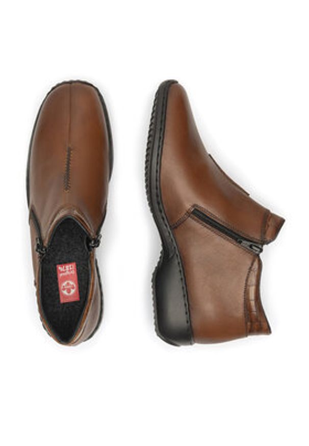 Rieker Półbuty L3882-24 Brązowy. Kolor: brązowy. Materiał: skóra