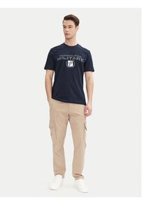 Aeronautica Militare T-Shirt 251TS2379J674 Granatowy Regular Fit. Kolor: niebieski. Materiał: bawełna