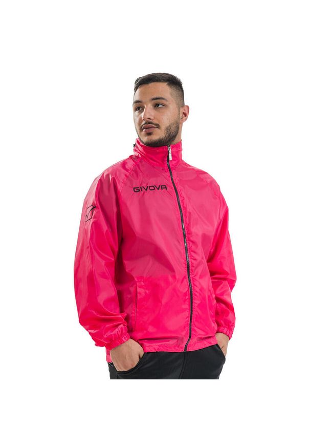 Dziecięca kurtka wodoodporna Givova Basico. Kolor: różowy. Materiał: nylon. Sezon: zima. Sport: bieganie