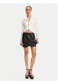 Versace Jeans Couture Spódnica skórzana 78HAEP02 Czarny Regular Fit. Kolor: czarny. Materiał: skóra #5