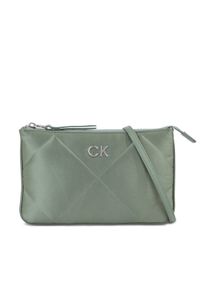 Calvin Klein Torebka Re-Lock Quilt Crossbody - Satin K60K611299 Zielony. Kolor: zielony