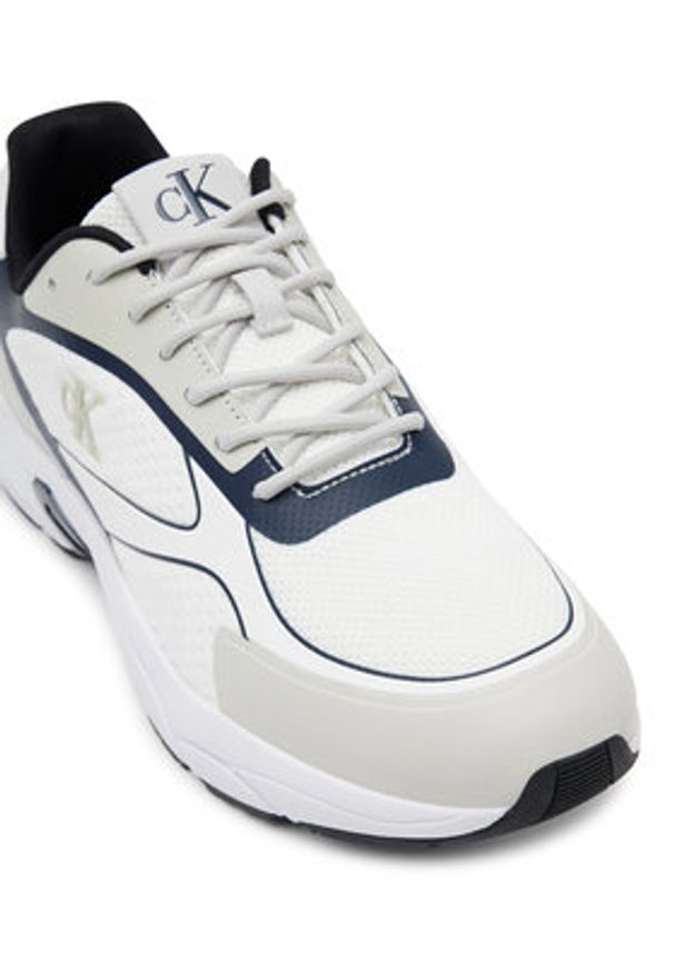 Calvin Klein Jeans Sneakersy Retro Tennis Low Knit Mix YM0YM01310 Biały. Kolor: biały. Materiał: materiał