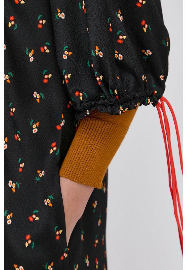 Victoria Victoria Beckham - Sukienka. Kolor: czarny. Materiał: tkanina