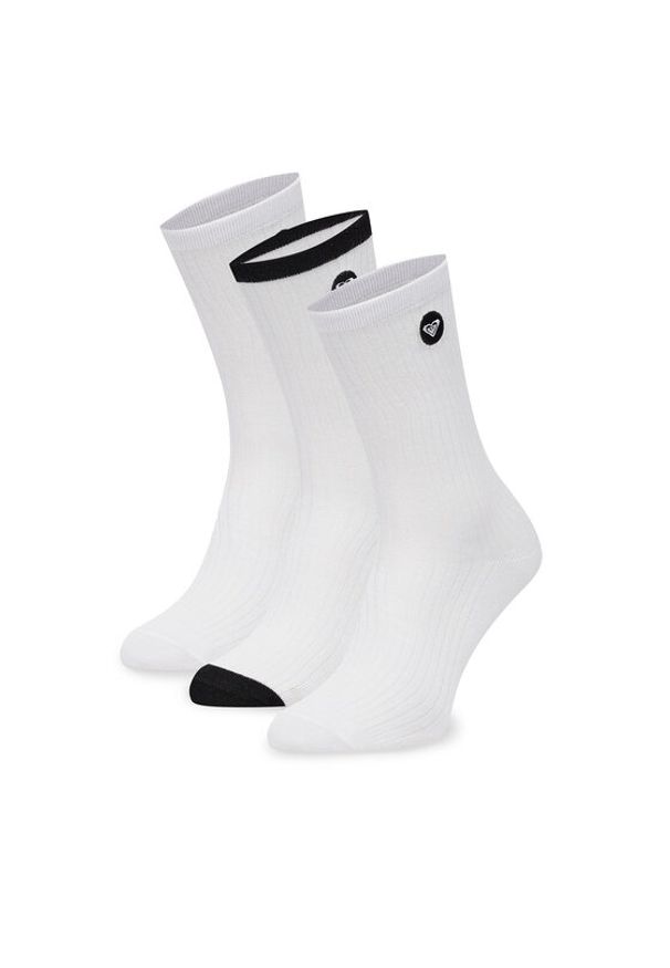 Roxy Skarpety długie AS_ROXY_02W_SS25 (3-PACK) Biały. Kolor: biały. Materiał: bawełna