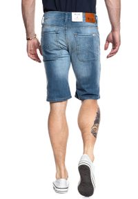 Mustang - SPODENKI MĘSKIE MUSTANG 5 Pocket Short DENIM BLUE 1007108 5000 783. Materiał: denim