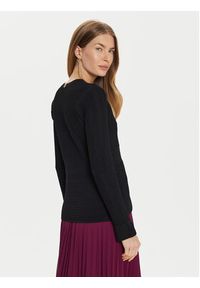 TwinSet - TWINSET Kardigan 242TT3123 Czarny Slim Fit. Kolor: czarny. Materiał: syntetyk, wiskoza
