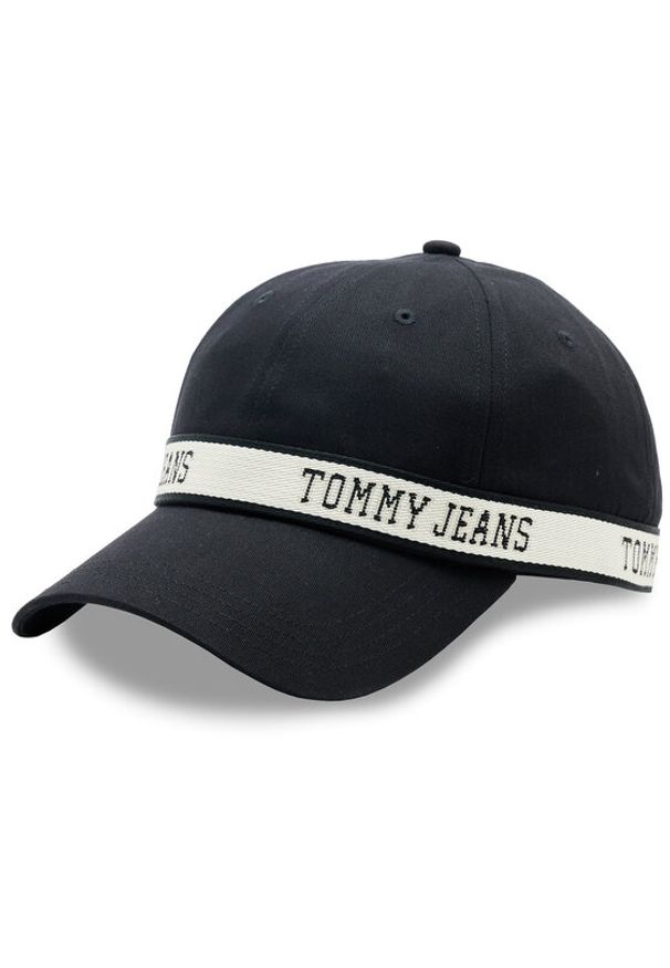 Tommy Jeans Czapka z daszkiem City Girl AW0AW14995 Czarny. Kolor: czarny. Materiał: bawełna, materiał