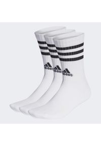 Adidas - 3-Stripes Cushioned Crew Socks 3 Pairs. Kolor: czarny, biały, wielokolorowy. Materiał: poliester, materiał, bawełna, elastan, nylon. Sport: turystyka piesza