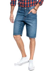 Lee - MĘSKIE SPODENKI JEANSOWE LEE 5 POCKET SHORT RIGID MID L73ELJWG. Materiał: jeans