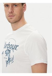 Barbour T-Shirt Lydd MTS1396WH11 Biały Tailored Fit. Kolor: biały. Materiał: bawełna