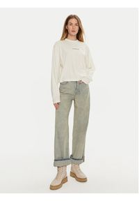 Calvin Klein Jeans Bluzka J20J224200 Écru Relaxed Fit. Materiał: bawełna